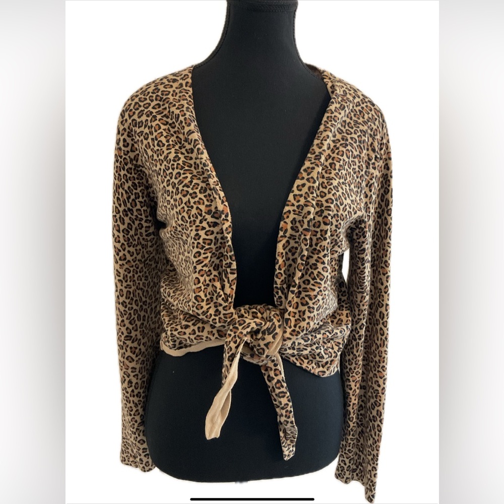 Make a statement in this super cute brown animal print cover-up.